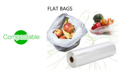 Compostable Flat Bags In Roll